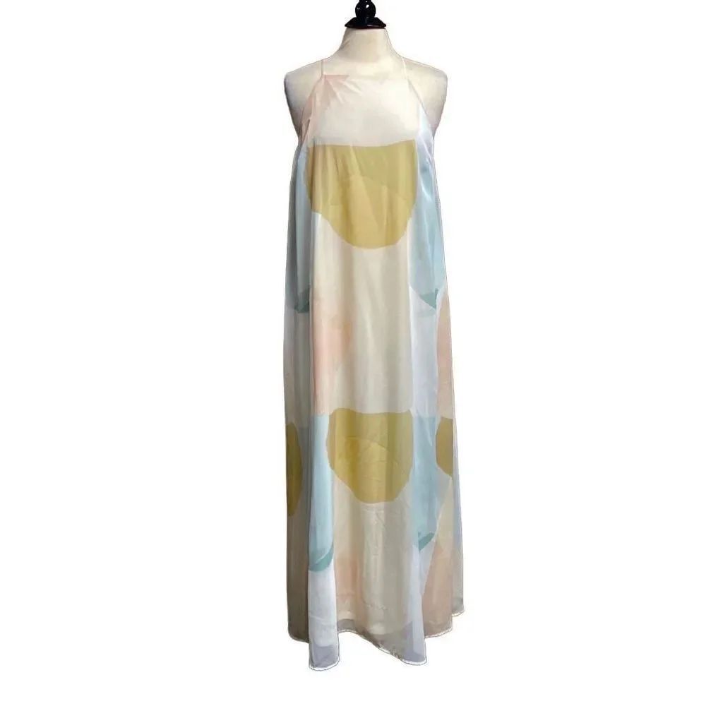Cato Multi Color Halter Dress Size Large New
